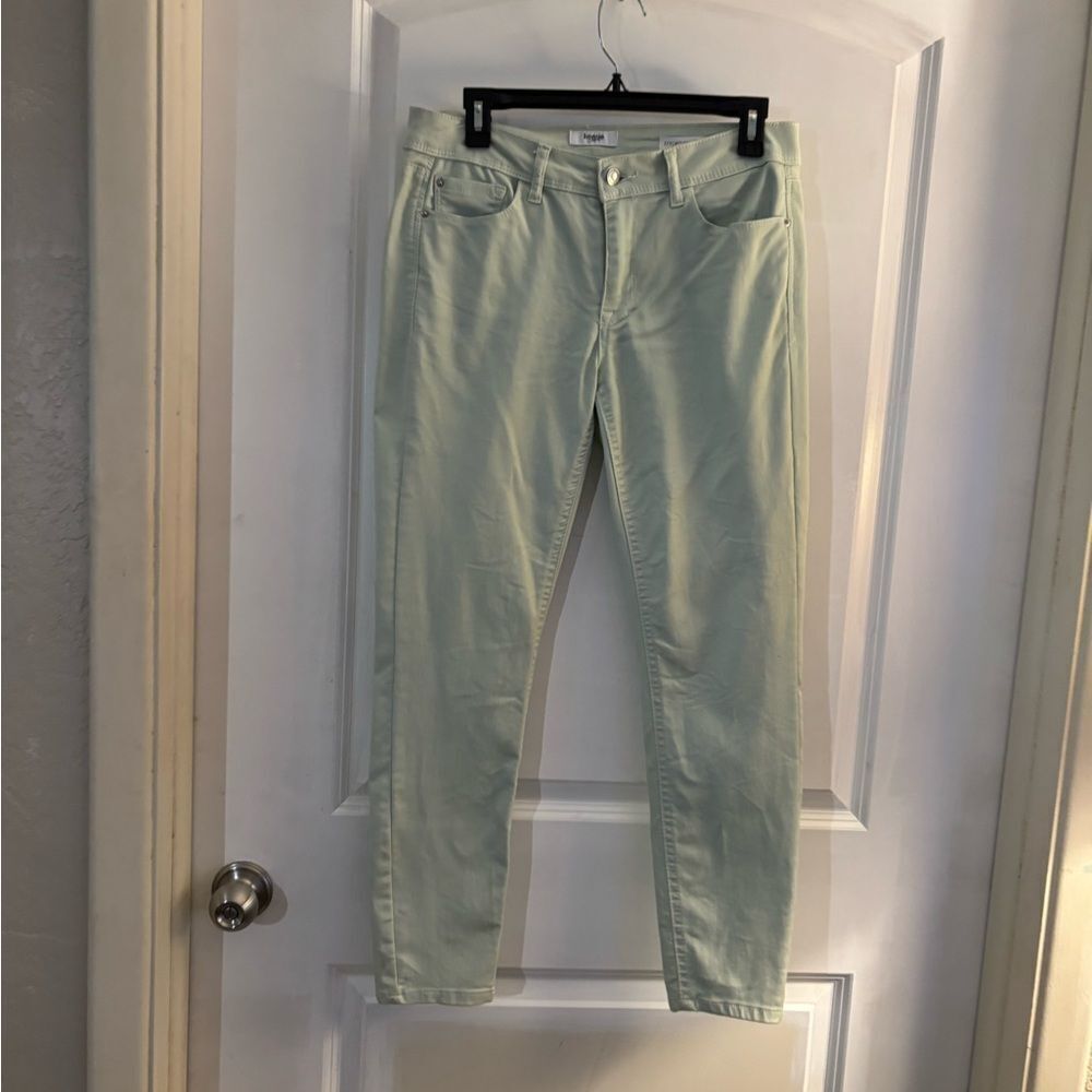 Kenzie Effortless Ankle pants Light Green Jeans Sz 6